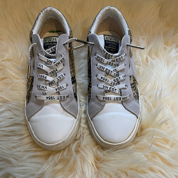 Vintage Havana Kate Sneakers Women Size 8.5 Snake Skin Star Silver Trainers - Picture 9 of 9